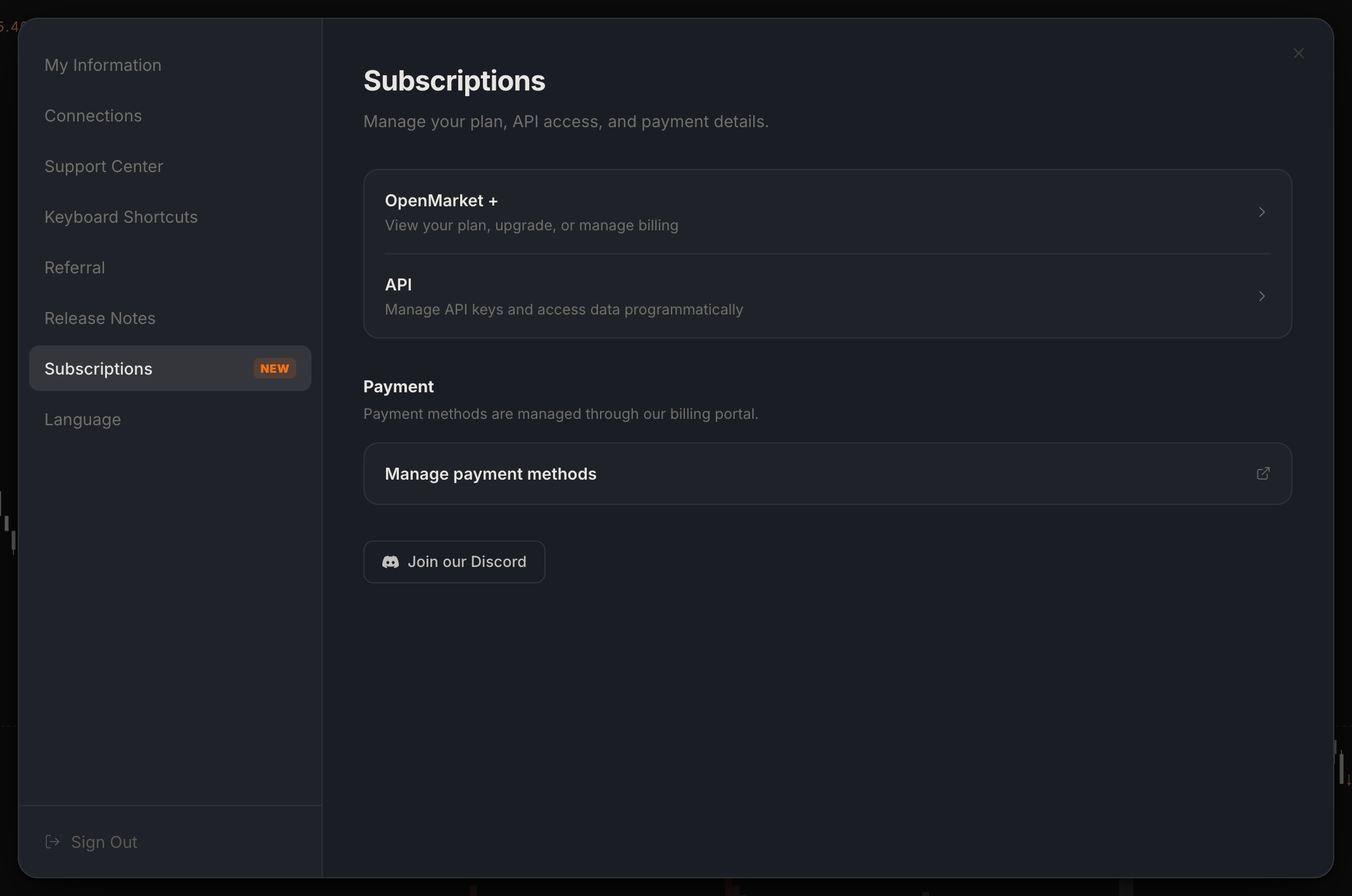 Managing your plan in Subscriptions